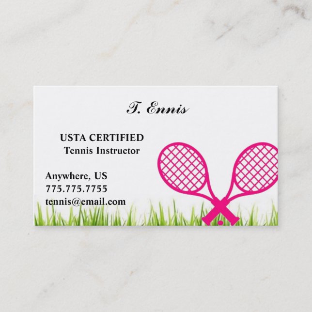 Tennis Business Card (Front)