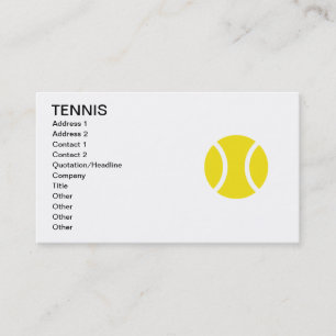Tennis business card template