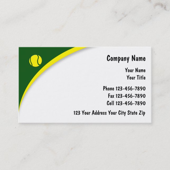 Tennis Business Cards (Front)