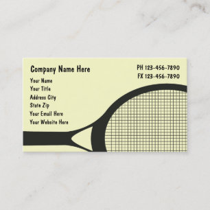 Tennis Business Cards
