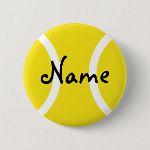 Tennis buttons with customisable name