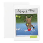 Tennis Cat Funny Birthday Card