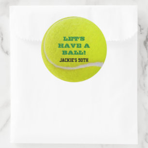 Tennis Celebration Have a Ball Classic Round Sticker