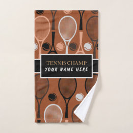 Tennis Champ Your Player Name Funny Personalised Hand Towel