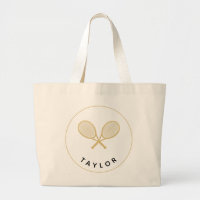 Tennis Chic Player Gift Black and Gold Custom