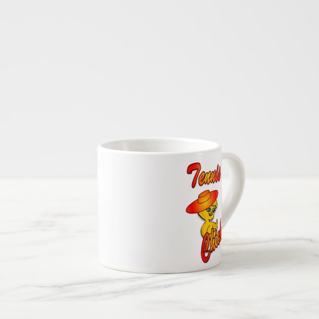 Tennis Chick #5 Espresso Cup (Front Right)