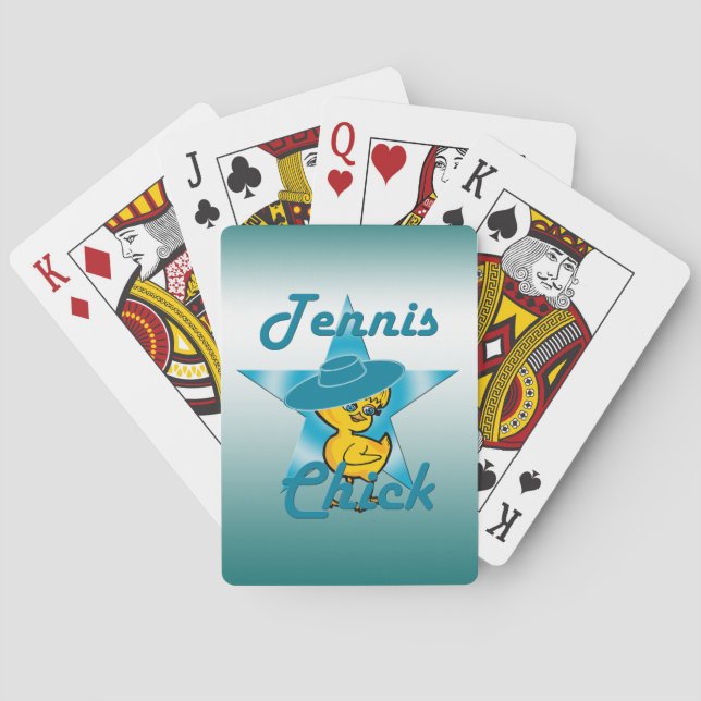 Tennis Chick #7 Playing Cards (Back)