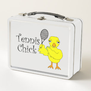 Tennis Chick Pattern  Metal Lunch Box