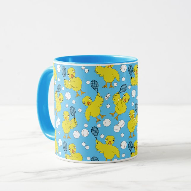 Tennis Chick Pattern Mug (Front Left)