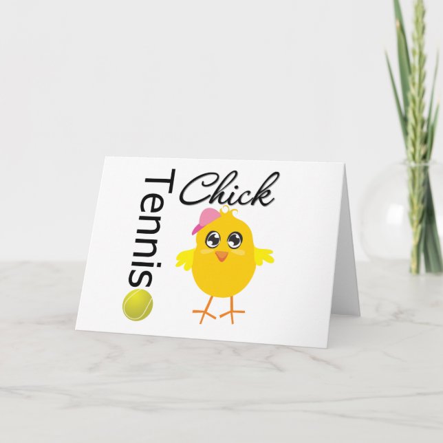 Tennis Chick Player Holiday Card (Front)