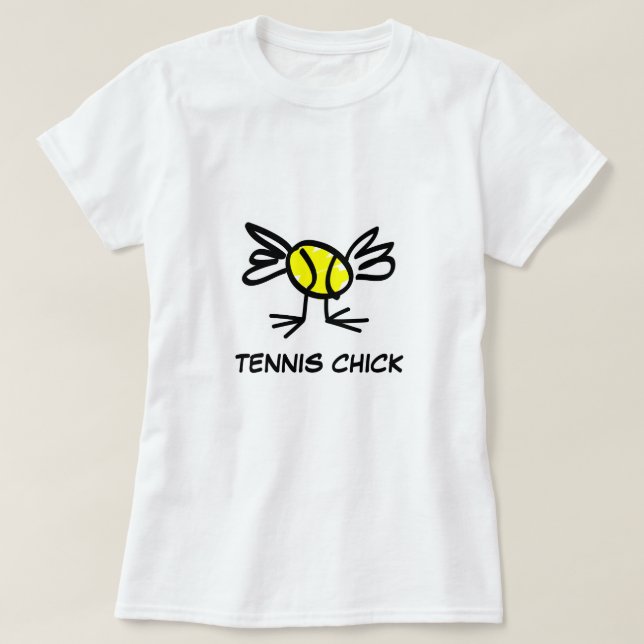 Tennis Chick Womens Tennis Wear T-Shirt (Design Front)