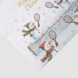 Tennis Christmas  Festive Snowman  Tissue Paper