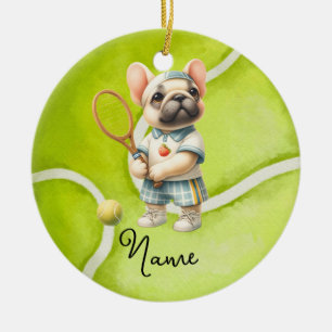Tennis Christmas for Boy Player Ceramic Tree Decoration