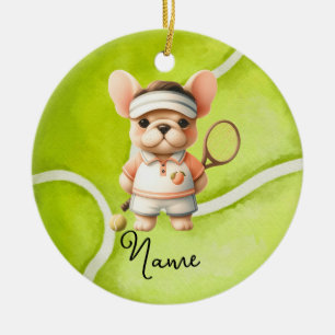 Tennis Christmas for Boy Player Ceramic Tree Decoration
