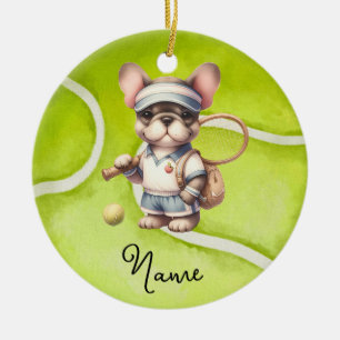 Tennis Christmas for Player  Ceramic Tree Decoration