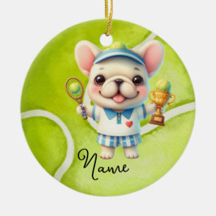 Tennis Christmas for Player Ceramic Tree Decoration