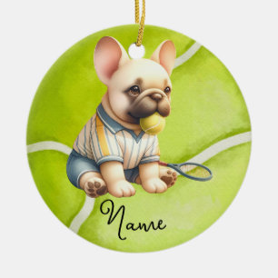 Tennis Christmas for Player Ceramic Tree Decoration