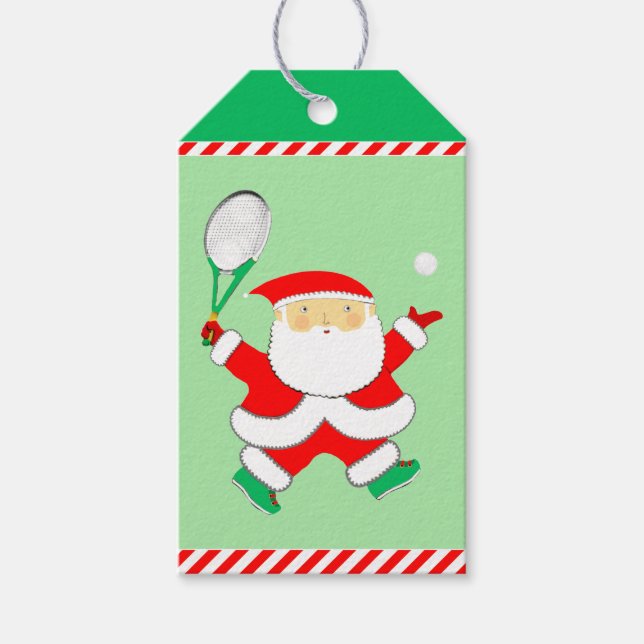 Tennis Christmas Gift Tags (Front)