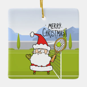 Tennis Christmas gifts for tennis player Ceramic Ornament