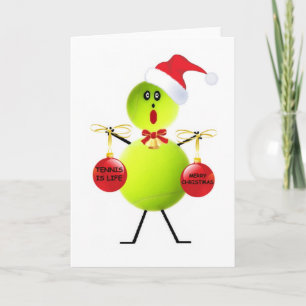Tennis Christmas Holiday Card