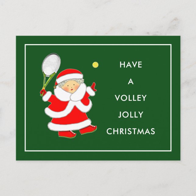 Tennis Christmas Holiday Cards (Front)
