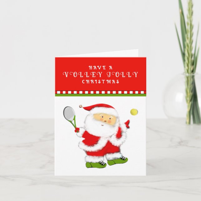 Tennis Christmas Holiday Cards (Front)