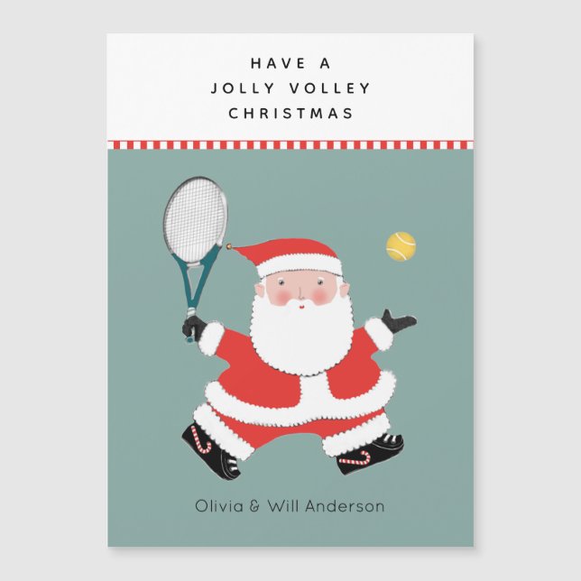 Tennis Christmas Holiday Cards (Front)