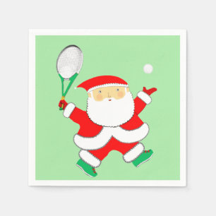 Tennis Christmas Holiday Napkin