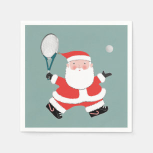 Tennis Christmas Holiday Napkin