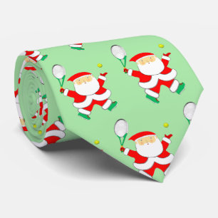 Tennis Christmas Holiday Novelty Tie