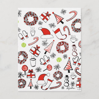 Tennis Christmas Holiday Postcard