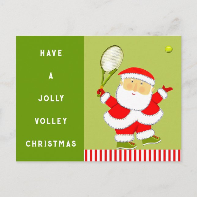 Tennis Christmas Holiday Postcard (Front)