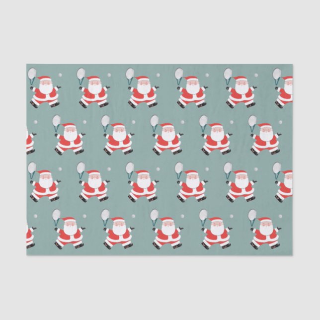 Tennis Christmas Holiday Tissue Paper (Front)