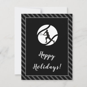 Tennis Christmas Holidays Player Coach Greeting  Holiday Card