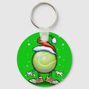 Tennis Christmas Key Ring