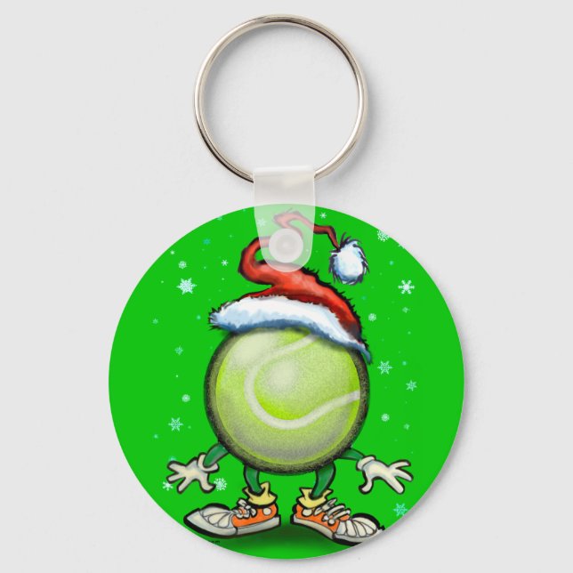 Tennis Christmas Key Ring (Front)