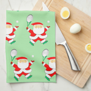 Tennis Christmas Kitchen Towel