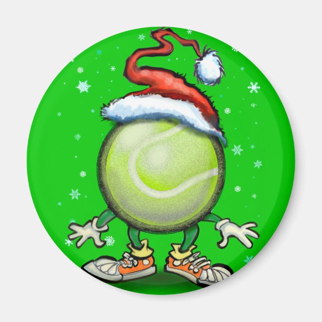 Tennis Christmas Magnet (Front)