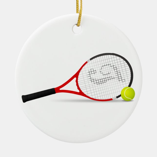 Tennis Christmas Ornament (Front)