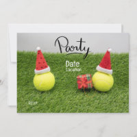 Tennis Christmas party for tennis player with ball