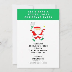 Tennis Christmas Party Invitations