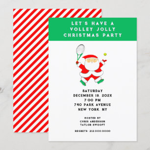 Tennis Christmas Party Invitations