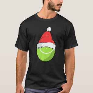 Tennis Christmas Santa Claus Birthday Family Sport T-Shirt