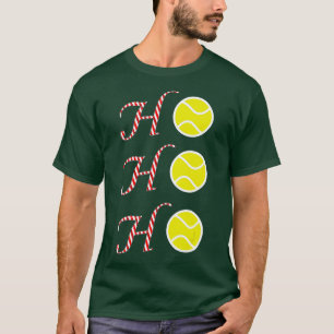 Tennis Christmas Sports Ho Ho Ho Holiday Tennis T-Shirt