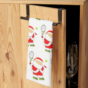 Tennis Christmas Tea Towel