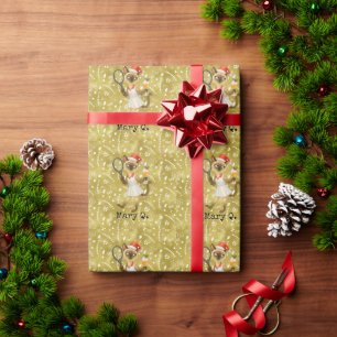Tennis Christmas themed for Cat Lovers Wrapping Paper