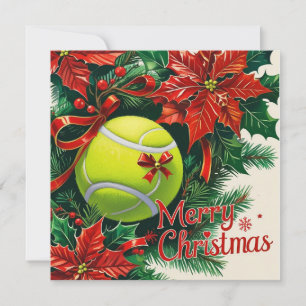 Tennis Christmas Themed for Player Holiday Card