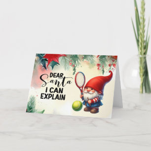 Tennis Christmas themed for Player Holiday Card