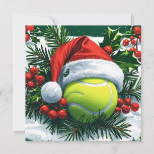 Tennis Christmas Themed for Player  Holiday Card