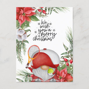 Tennis Christmas  themed for Player  Holiday Postcard
